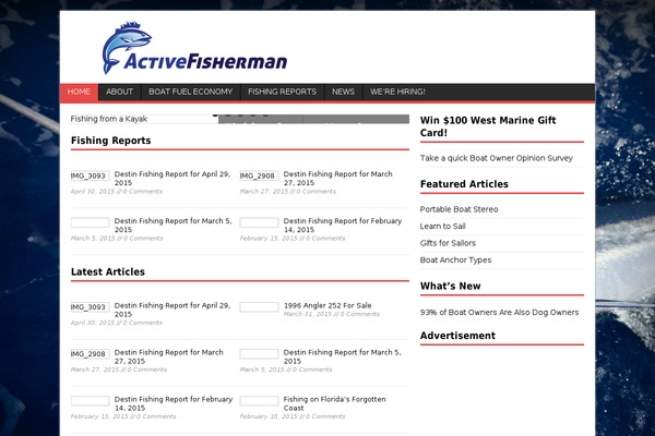 activefisherman.com site used MH Magazine lite