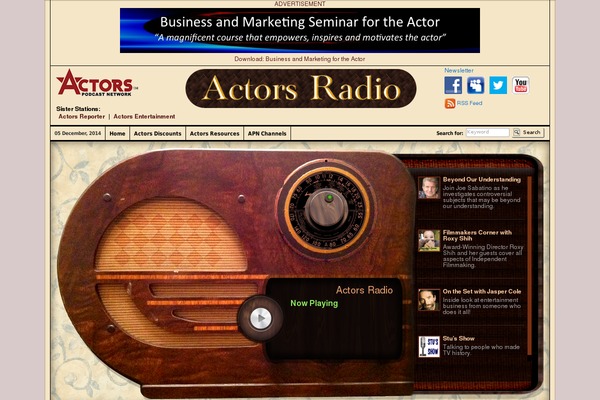 Actors WordPress theme, websites list used Actors theme Actors theme websites examples