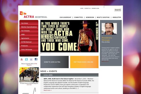 actramontreal.ca site used Actramontrealcustom