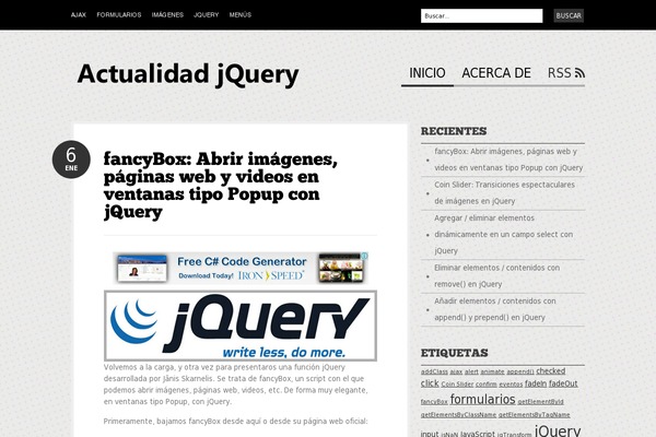 actualidadjquery.es site used Bueno
