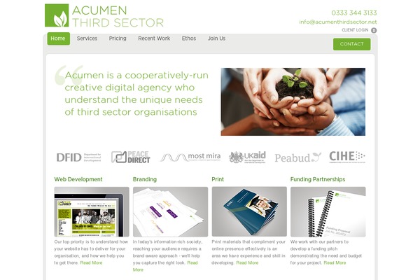 acumenthirdsector.net site used Acumen