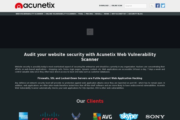 acunetix.com site used Acunetix