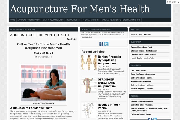acupunctureformenshealth.com site used Acupuncture