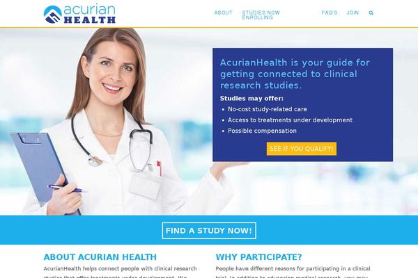 acurianhealth.com site used X-child-ah