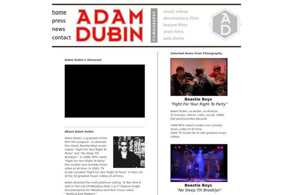 adamdubin.com site used Adtheme
