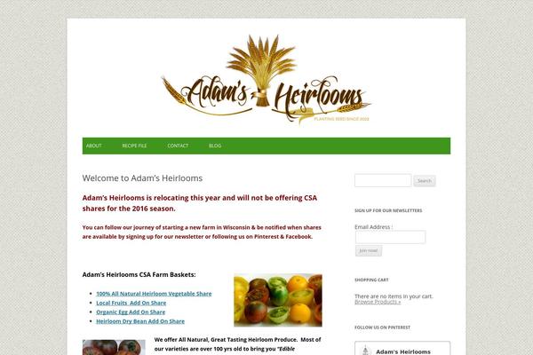 Twenty Twelve theme site design template sample