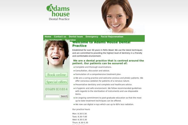 Adams theme site design template sample