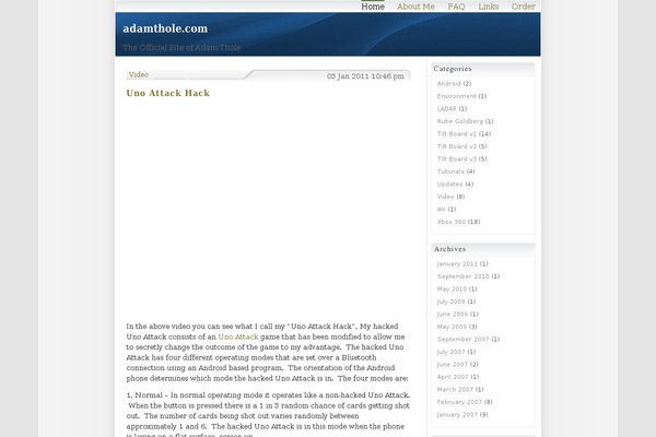 WordPress website example screenshot
