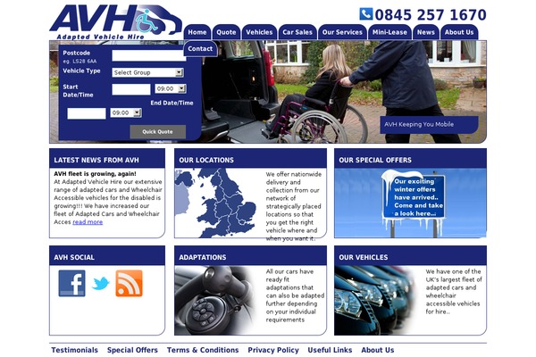 adaptedvehiclehire.com site used Avhtheme2