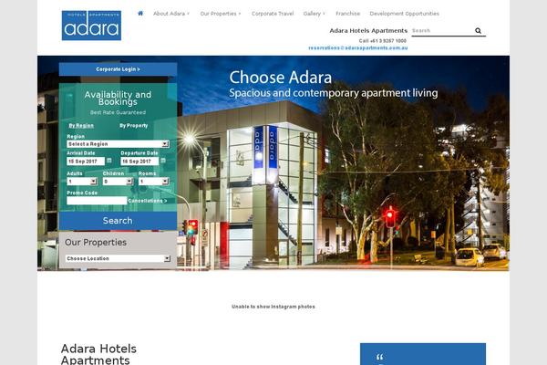 adarahotelsapartments.com.au site used Adara-hotels-apartments