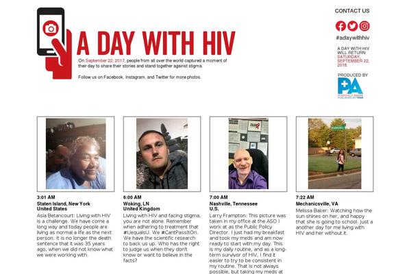adaywithhiv.com site used Adaywithhiv