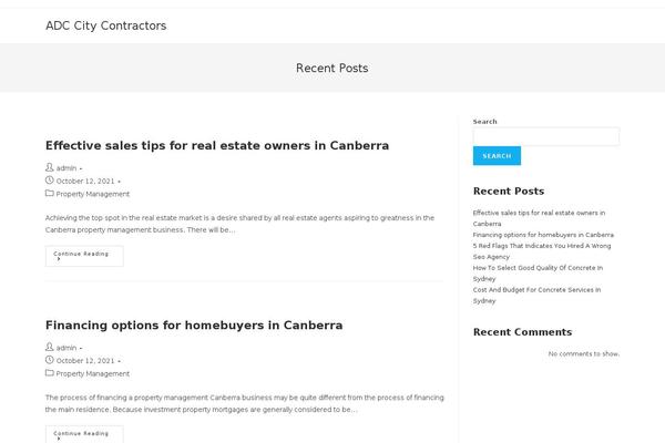 WordPress website example screenshot