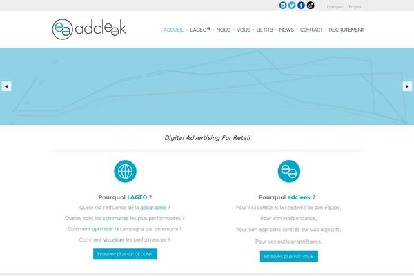 adcleek.com site used Adcleek-theme