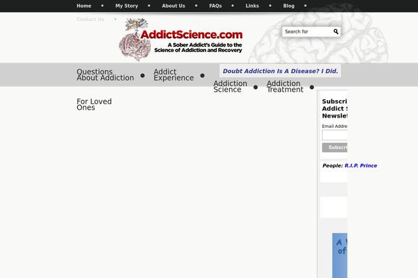 addictscience.com site used Addict