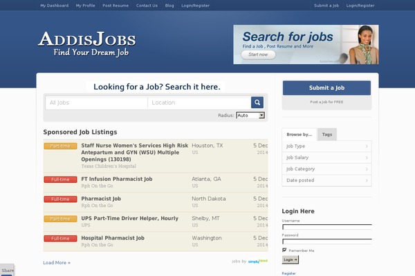 addisjobs.net site used Jobroller