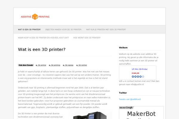 additive3dprinting.nl site used Fresh & Clean
