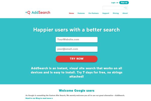addsearch.com site used Addsearch19