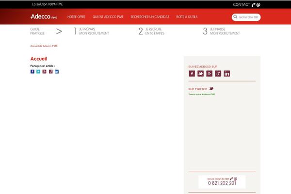 adecco-pme.fr site used Adecco