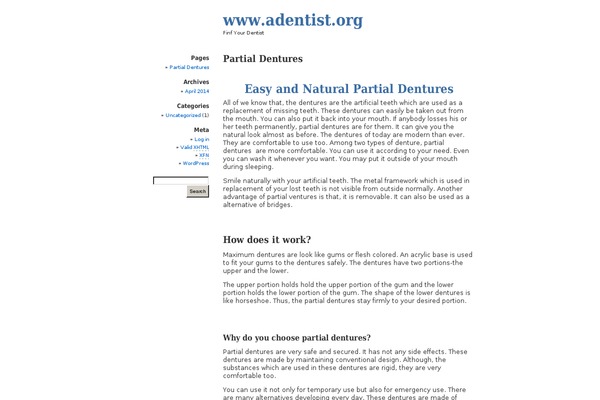 adentist.org site used White-as-milk