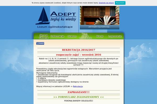 adept-liceum.pl site used Adept