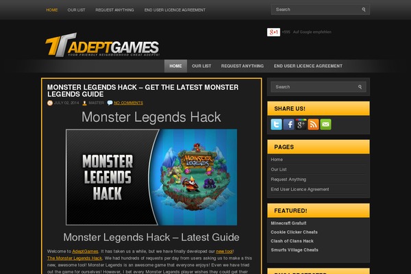adeptgames.com site used Gameszone