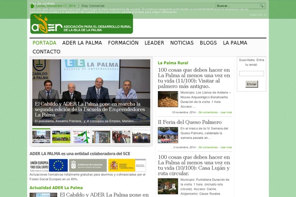 aderlapalma.org site used Advanced Newspaper