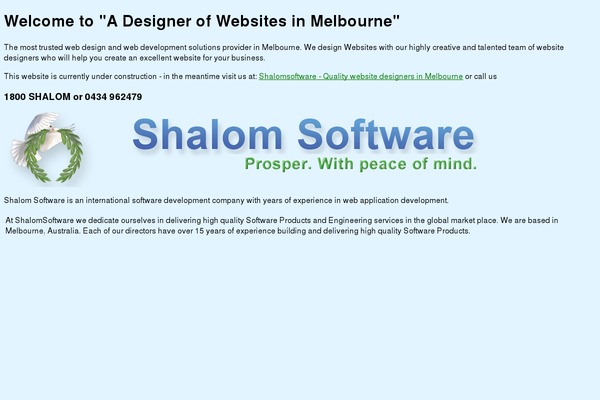 adesignerofwebsites.com.au site used Shalomwpt
