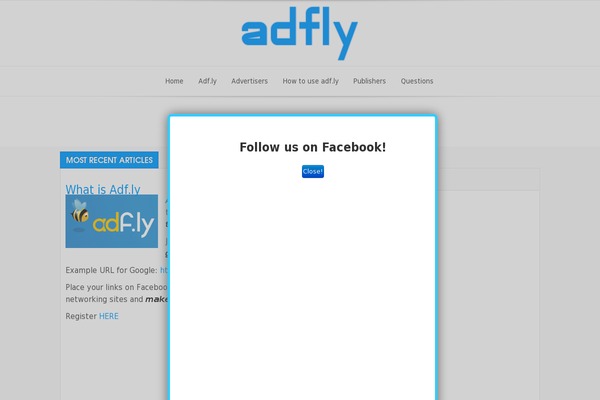 adfly.eu site used Mysocial