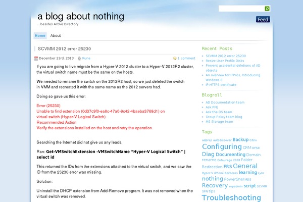 WordPress website example screenshot