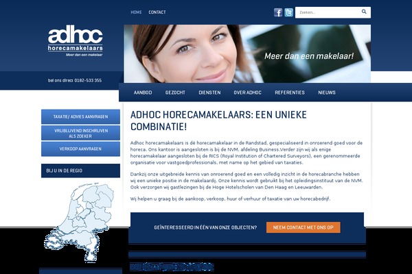 adhoc-horecamakelaars.nl site used Adhoc