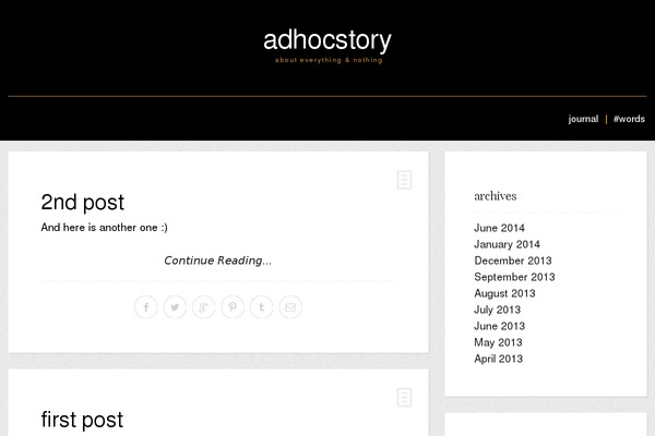 adhocstory.com site used Darkwhite