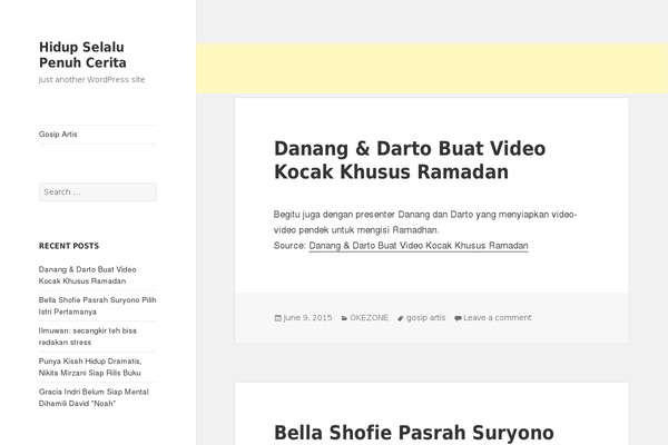 Twenty Fifteen theme site design template sample