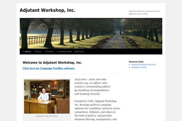 Twenty Ten theme site design template sample