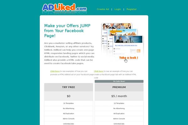 adliked.com site used Adliked