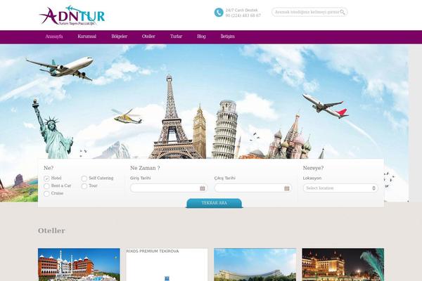 BookYourTravel theme site design template sample