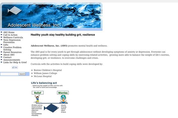 adolescentwellness.org site used Awellness