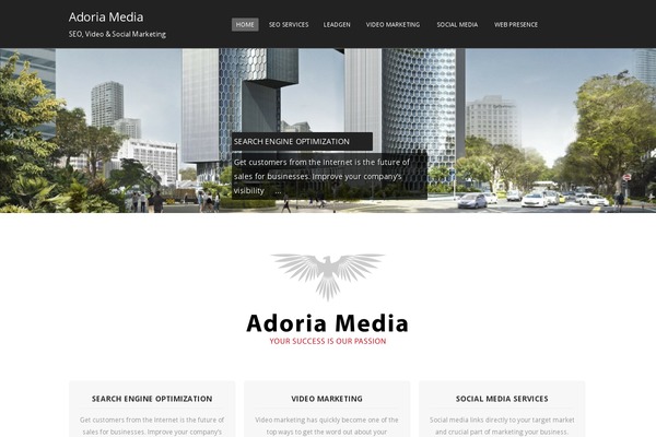 Adamos theme site design template sample