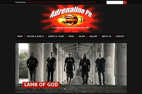 Adrenaline theme site design template sample