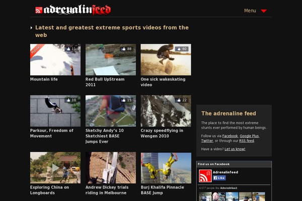 adrenalinfeed.com site used Adrenaline