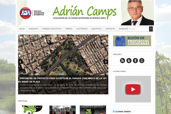 adriancamps.com site used Project Ar2