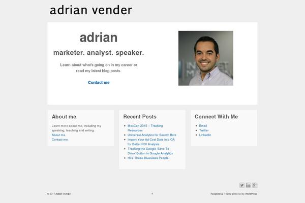 adrianvender.com site used Responsive