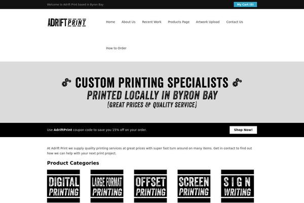 adriftprint.com.au site used Integral
