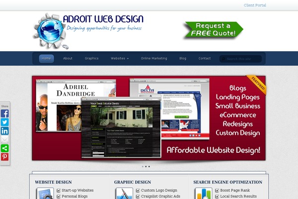 adroitwebdesign.com site used Manganescent