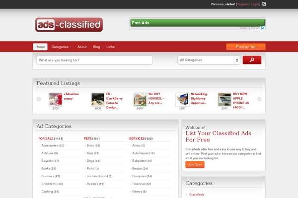 Classipress-314 theme site design template sample