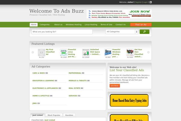 adsbuzz.in site used Classipress-314