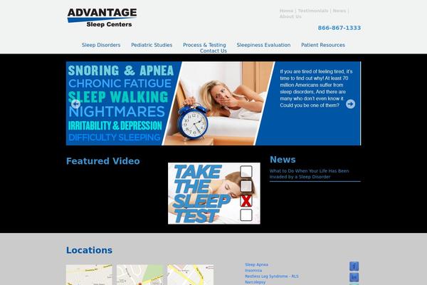adsleepcenters.com site used Advantage-theme