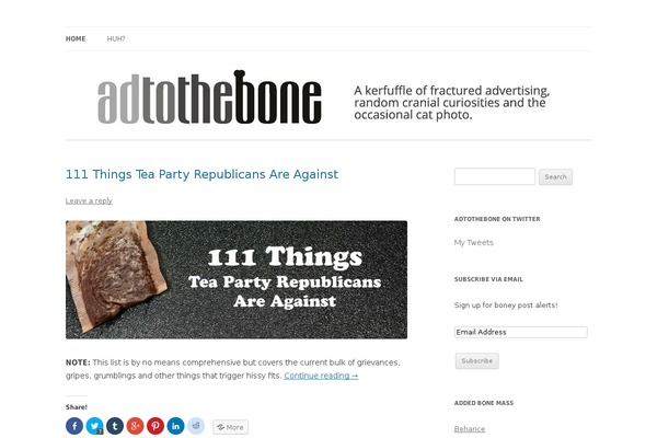 Twenty Twelve theme site design template sample