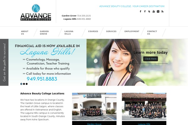 advancebeautycollege.com site used Melrose