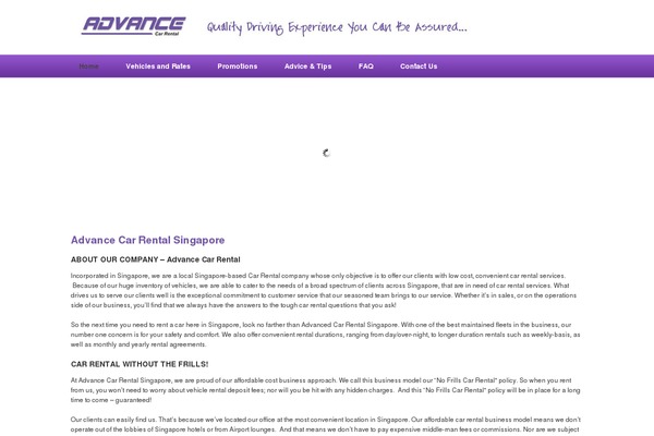 advancecarrental.com.sg site used Advance