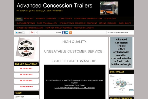 advancedconcessiontrailers.com site used Voiture